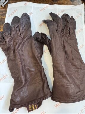 English style leather riding gloves for kids